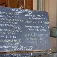 Vegan flavors of the day at Artisan Ice Cream by Cafe de Amis in Paia
