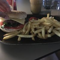 Vegan burger  at Cafe12 in Crete