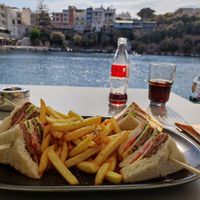 Vegan club sandwich at Cafe12 in Crete