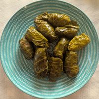 stuffed vine leaves at Cafe12 in Crete