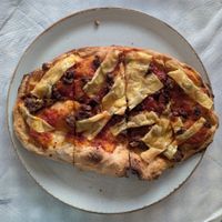 Vegan Pizza at Cafe12 in Crete