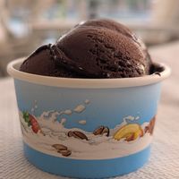 vegan chocolate ice cream at Cafe12 in Crete