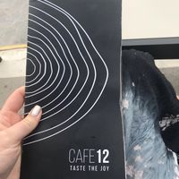 Menu at Cafe12 in Crete