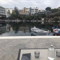 View onto the lake at Cafe12 in Crete