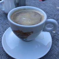 Cafe Americano con latte do soia  at Bar il Panino in Ravello