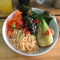 Teriyaki tofu bowl  at Meatless in Liverpool