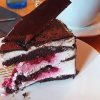 Orgasmic chocolate berry cake at Bo No Bo Vegan in Olsztyn