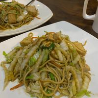 Fried noodles with tofu and veggies   at David's Restaurant in Phnom Penh