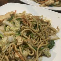 Tofu with fresh fried noodles  at David's Restaurant in Phnom Penh