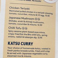 Menu  at Tonkotsu in West London