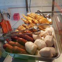 Assorted fried items at TYY Veggie in Northeast Singapore