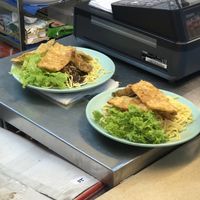 Noodle dishes at TYY Veggie in Northeast Singapore