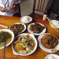 Neighbors selections for three. at Baoguang Temple Vegetarian in Chengdu