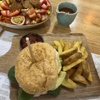 Veggie burger   at Bento's in Praia Da Barra