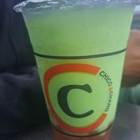 Kiwi Slushie with Strawberry Popping Bobba at Chico & Chang in Macon