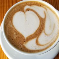 Mocha with oatmilk at Fount Coffee + Kitchen in Morrisville