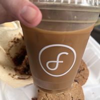 one size latte- black sesame was perfect   at Fount Coffee + Kitchen in Morrisville