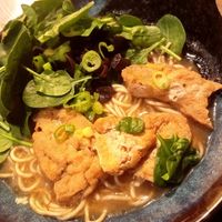 Black garlic ramen / vegan (with tofu ) at Ichi go Ichi e in Salzburg