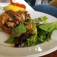 Mushroom bruschetta at Jackman & McRoss in New Town