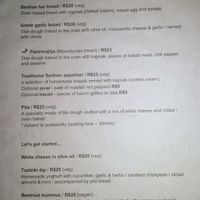 Menu at A Família Praia in Natal