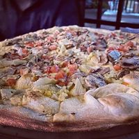 Hummus Pizza!  at Moon Dog Pie House in Fruit Cove