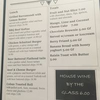 Menu at The Downward Dog in Bodalla