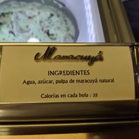 passion fruit flavour at Heladería Italiana Chambi in Murcia