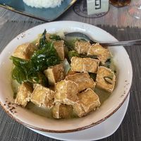 Vegan Thai green curryy with extra  at Yim Siam in Tenerife
