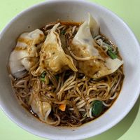 Dry Noodles with dumplings  at Yu Long Vegetarian - 玉龙素食 in Central Singapore