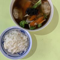 Vegetarian Dumpling Soup with Rice at Yu Long Vegetarian - 玉龙素食 in Central Singapore