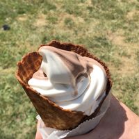Twist in a waffle cone! So good!  at Angelhearts Donuts in Ithaca