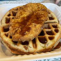 Chick’n & Waffles  at Angelhearts Donuts in Ithaca