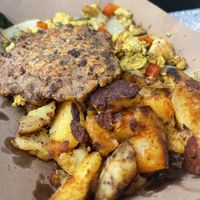 Another angle of the Full Plate  at Angelhearts Donuts in Ithaca