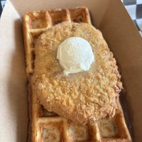 Chick’n & waffles at Angelhearts Donuts in Ithaca