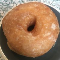 Glazed donut, reminiscent of Krispie Kreme :D at Angelhearts Donuts in Ithaca