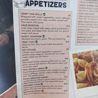 Vegan options labeled on menu at Sa Bai Modern Thai in Phoenix