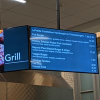 Two veggie burgers from the grill menu at Pavilion Café in Washington