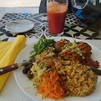 Freshly pressed juice to quench my thirst and delight my taste buds at Vegan Story in Lisbon