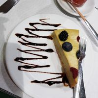 Lemon cheesecake made with avocado with a nutty, coconut base at Vegan Story in Lisbon