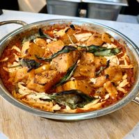 Shakshuka Primavera (with eggplant & sweet potato) at HaShuka in Tel Aviv