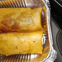 Takeaway spring rolls. at 2 Be Plant Based in Oswaldtwistle