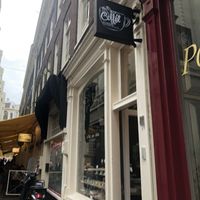 Store signage  at Coffee and Cakes in Amsterdam