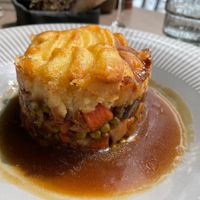 Roasted Root Vegetable Cottage Pie  at Darwin Brasserie - Sky Garden in London