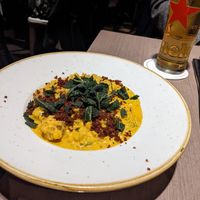 Pumpkin and sausage risotto at Darwin Brasserie - Sky Garden in London