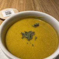 Buttnernut squash soup  at True Food Kitchen in Arlington