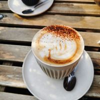 Oat milk flat white, quality coffee. at T @ the dials in Brighton