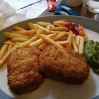 Vegan 'fish' and chips at The Bear in Hungerford
