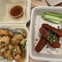 Vegan wings at Veggie Grill by Next Level in Cambridge