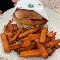 Santa Fe vegan chicken  burger   at Veggie Grill by Next Level in Cambridge