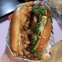 BBQ mac n cheese burger  at Veggie Grill by Next Level in Cambridge